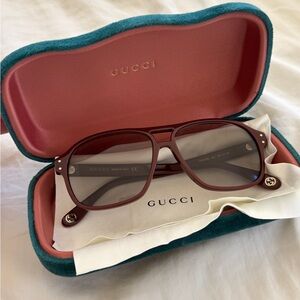Gucci Red Sunglasses with Case